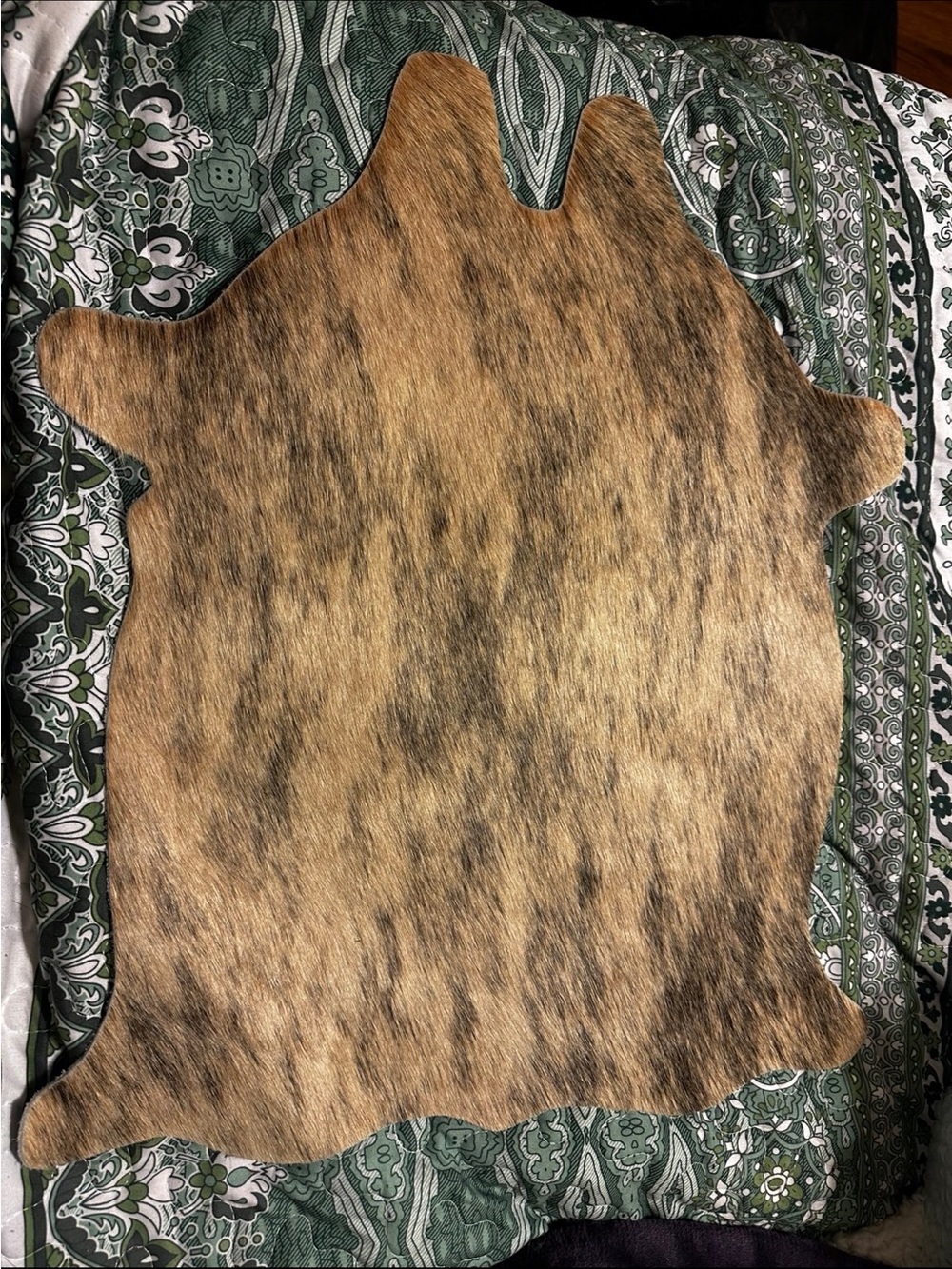 Cowhide placemat